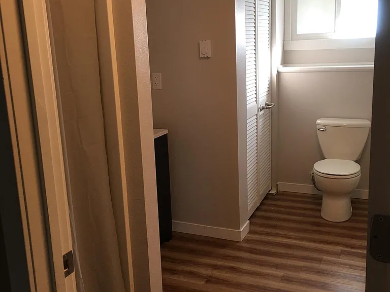 Downstairs full bathroom, with shower.