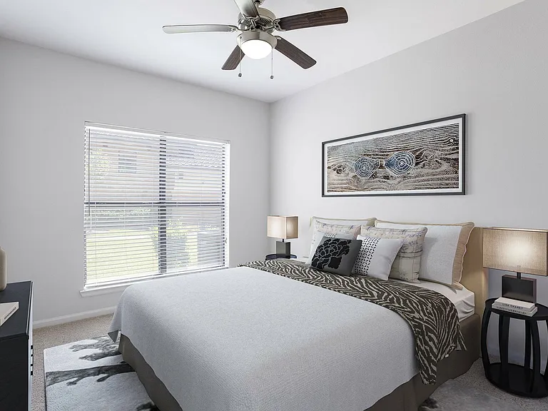Experience upscale living in this elegant bedroom at Allora Bella Terra.
