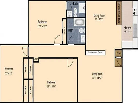 Three Bedroom Three Bedroom
