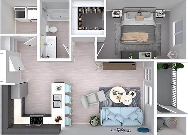 Cattonwood | 1bd, 1ba - 684 sqft. Cattonwood | 1bd, 1ba - 684 sqft.