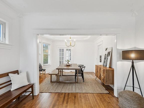 View from living into dining