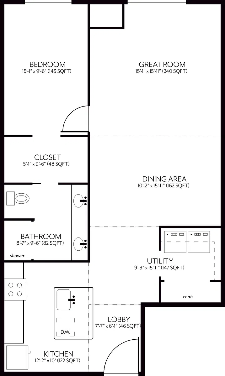 Floor plan E - Currently Unavailable