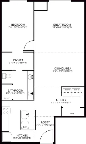Floor plan E - Currently Unavailable