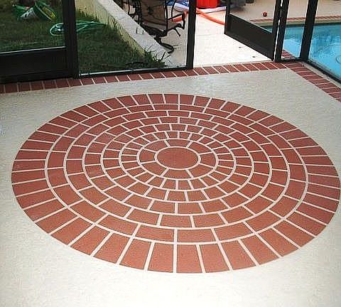 back porch overlooking pool new stencil art