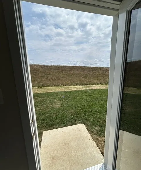 First floor walk out patio backyard