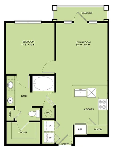 Floor plan A2-657sf-A22