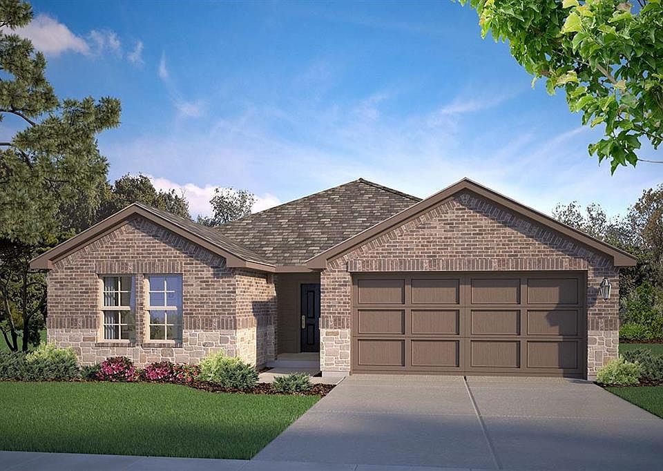 D.R. Horton's Express Homes Taylor floorplan elevation B. Photos shown here may not depict the specified home & features included are for illustration purposes only.