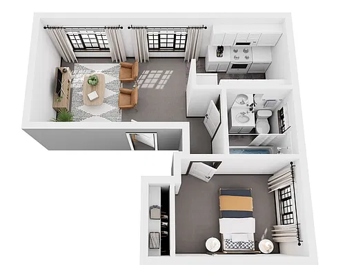 Floor plan One Bedroom C