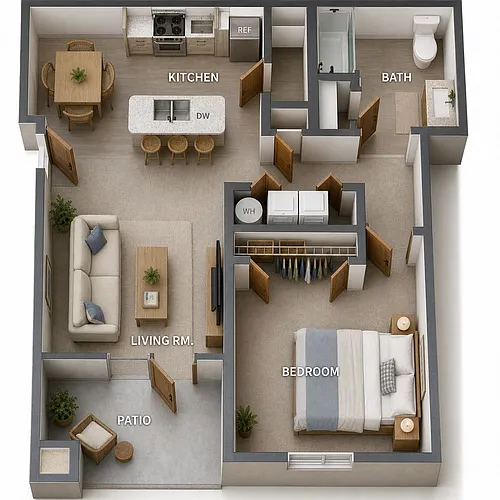 Floor plan 1 Bedroom