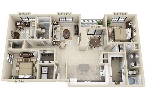 Floor plan Tuscany (C1)