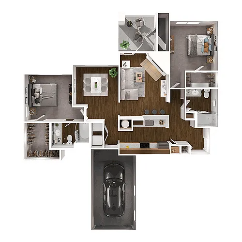 Floor plan Mission Hill with Garage