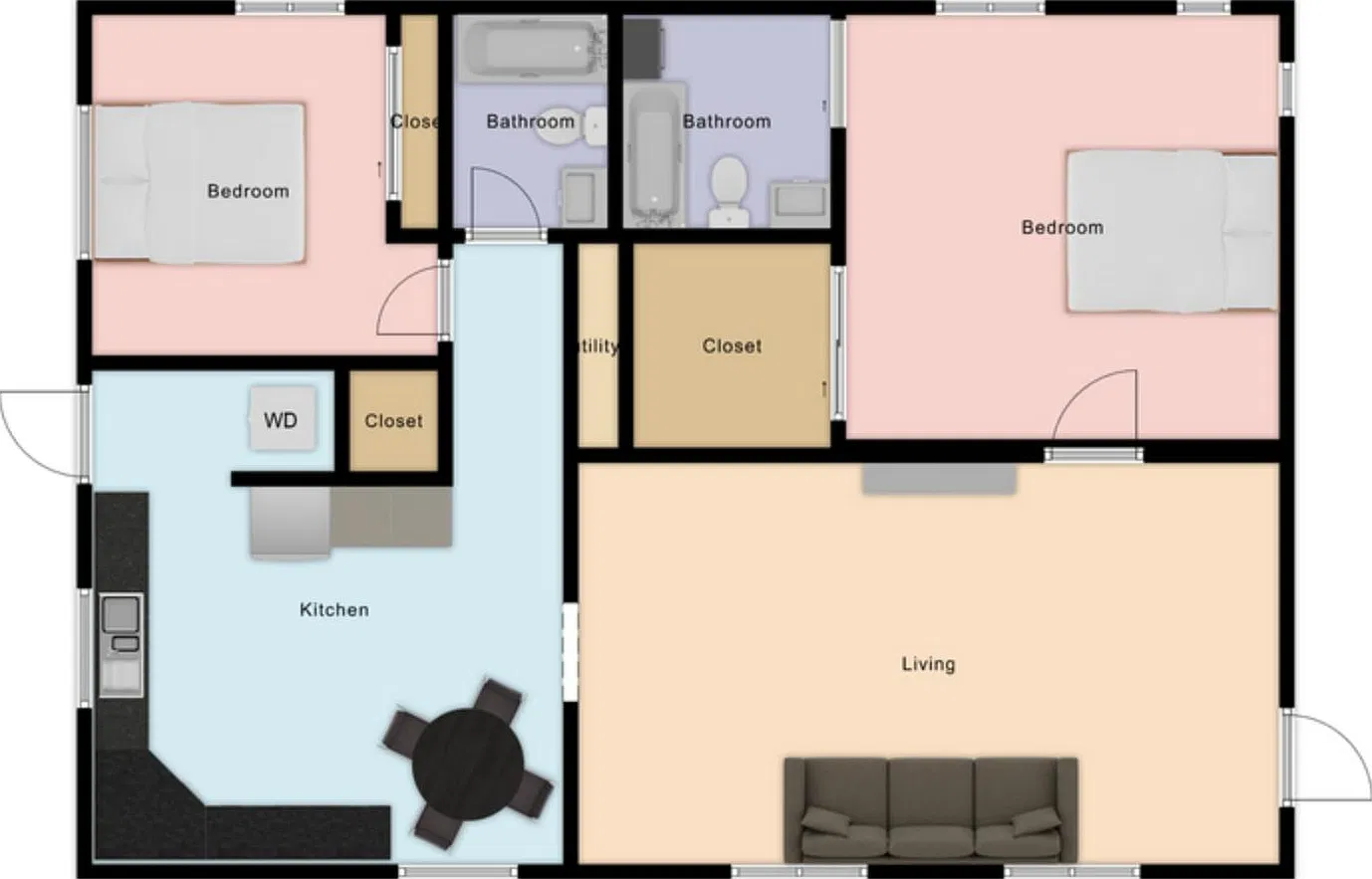 2 bed, 1090 sqft, $4,260 — Photo 2
