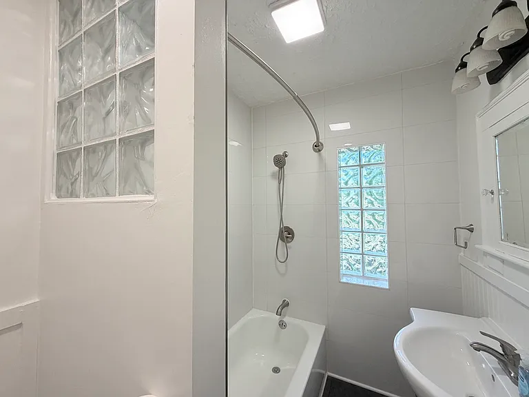 Ceramic tiled shower
