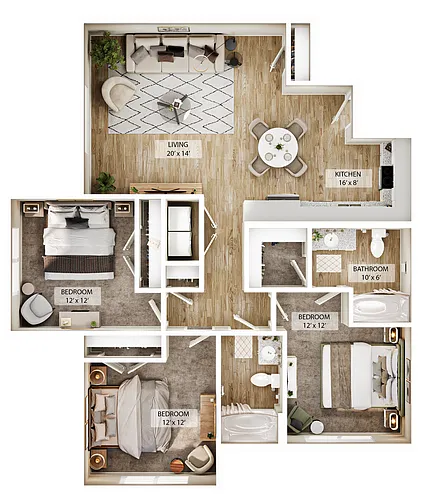 Floor plan 3 BR Vale Summit