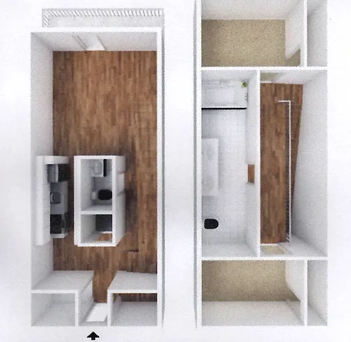 Floor plan 2 Bedroom 1.5 Bathroom Large Townhome