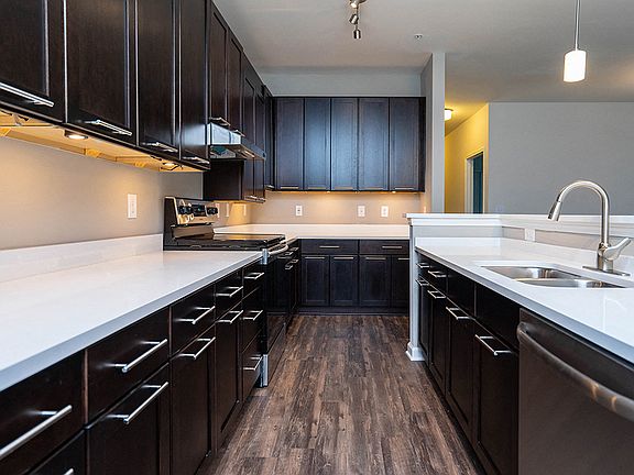 Dark Cabinets and Ample Counter Space