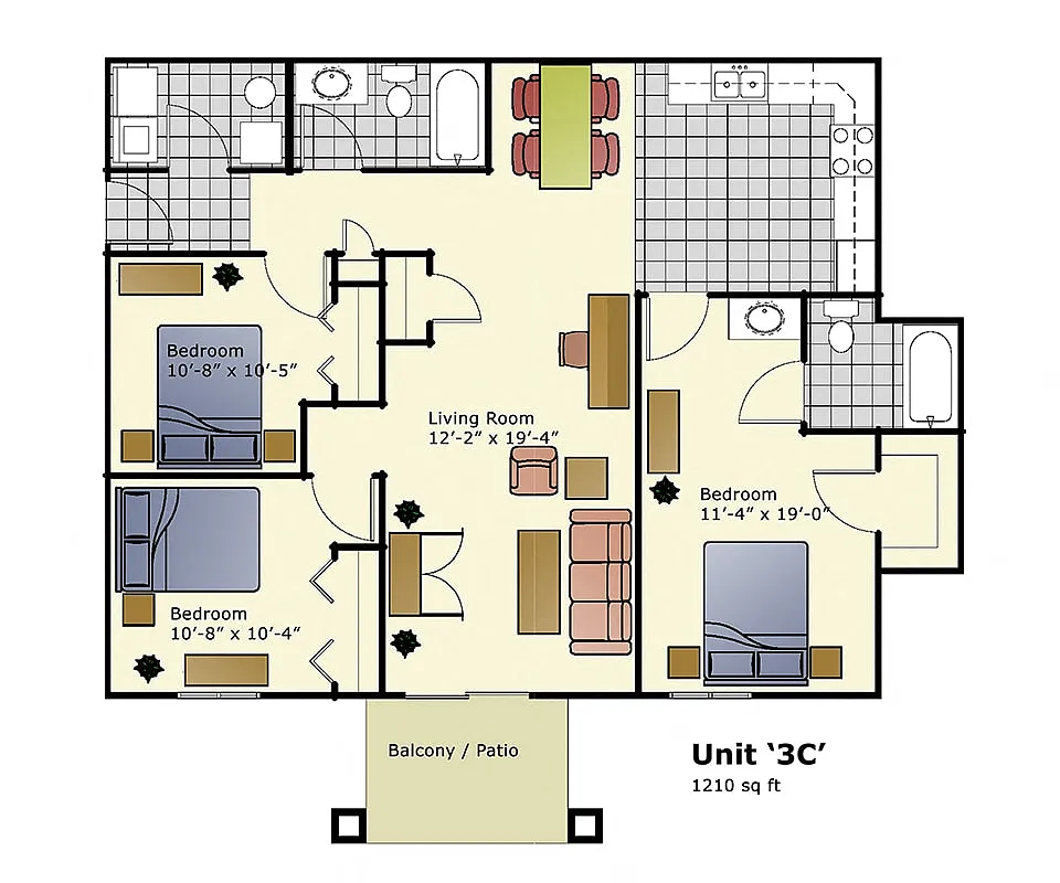 Floor plan 3C