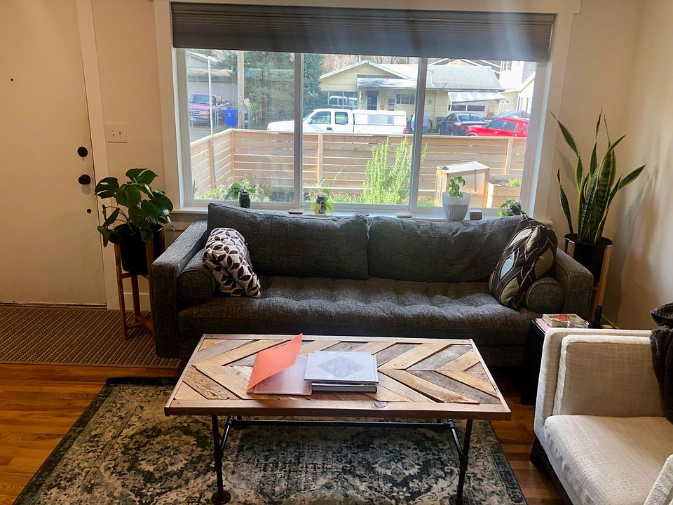 living room and front window