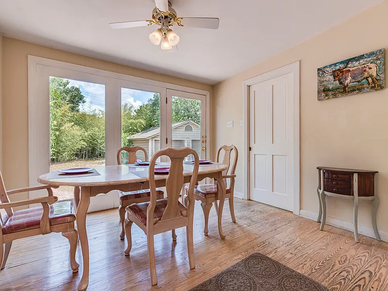 Dining Room looks out to backyard