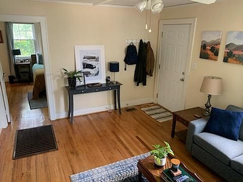 Looking at entry door