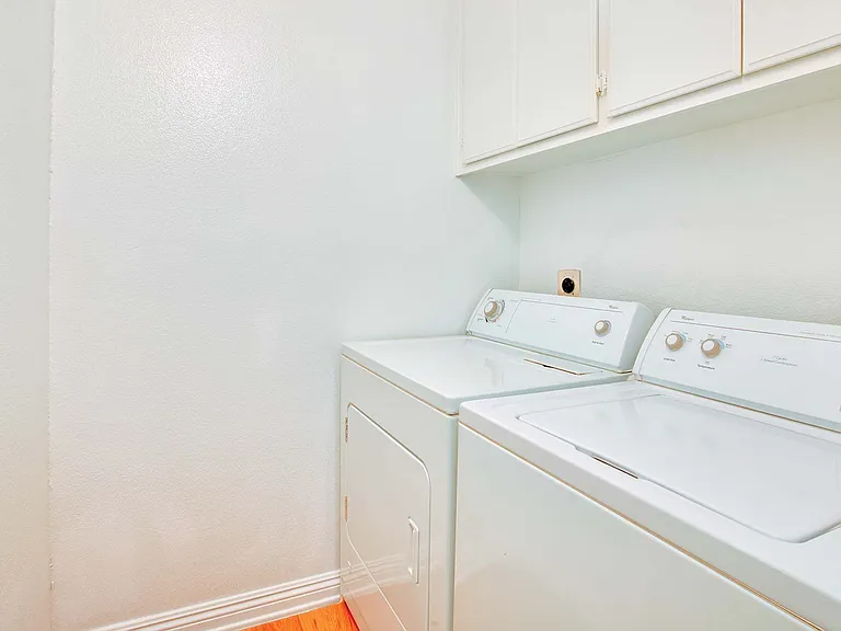 Some apartments include a washer and dryer