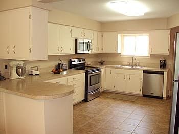 Updated kitchen. The appliances are included and new in 2012. Ceramic tile flooring.