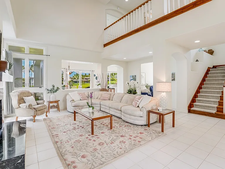 open-concept layout including a bright living room