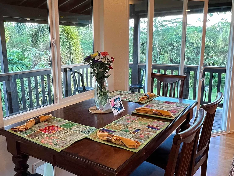 Dining table with views