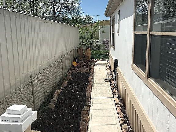 One side of the house