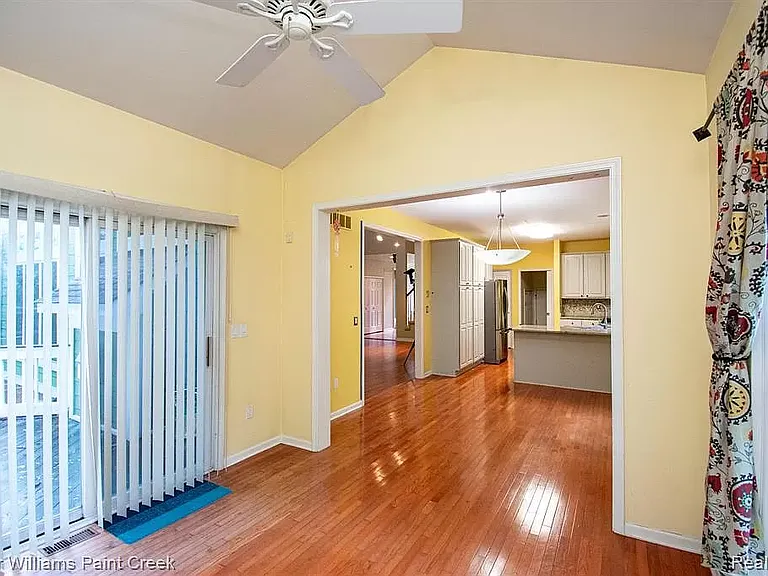 View from Sunroom into kitchen