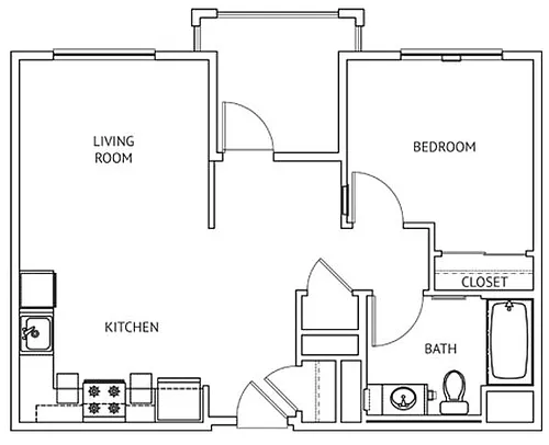 Floor plan 1X1