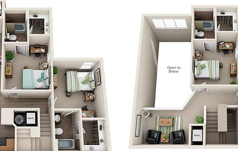 4x4 - LOFT - Gateway at Huntsville Apartments - Near Sam Houston State University Huntsville Texas TX