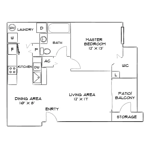 Floor plan Design 1B Premier