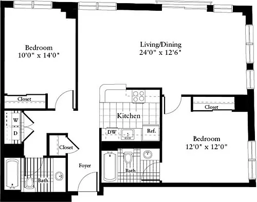 Floor plan 2 Bedrooms N