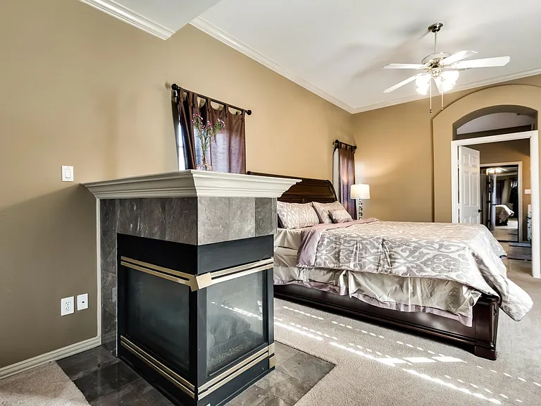 Fireplace in the Master BR