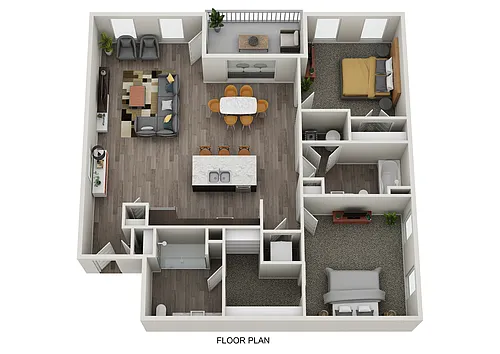 Floor plan 2 BED 2 BATH