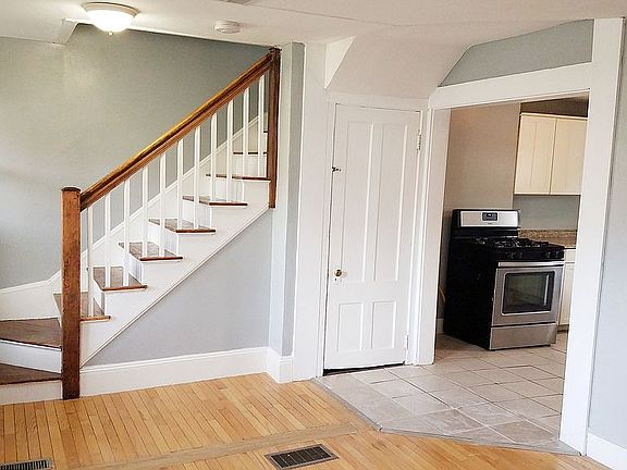 Living room with stairs
