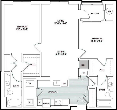 Floor plan 2B2