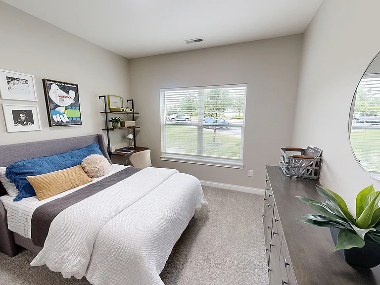 Bedroom with Large Window
