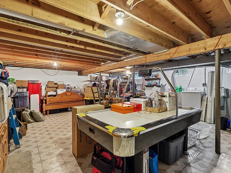 Lower level laundry area