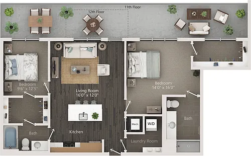 Floor plan B3PH