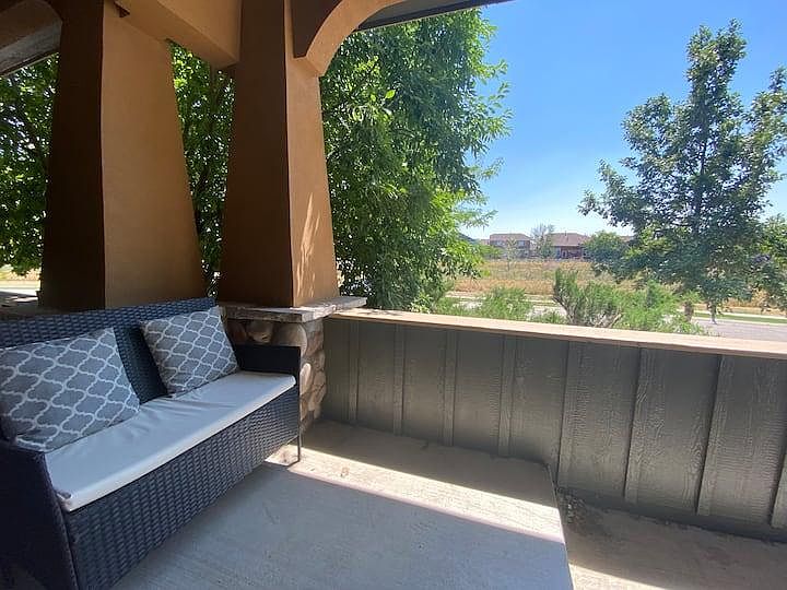 View of open space across the street from the front porch