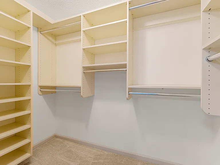 Walk in closet, master bedroom
