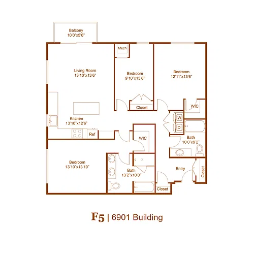 Floor plan F5, ADA