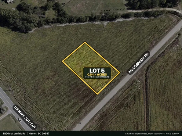 TBD McCormick Rd. Lot 5, Hamer, SC 29547