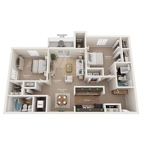 Floor plan C3c - Oak