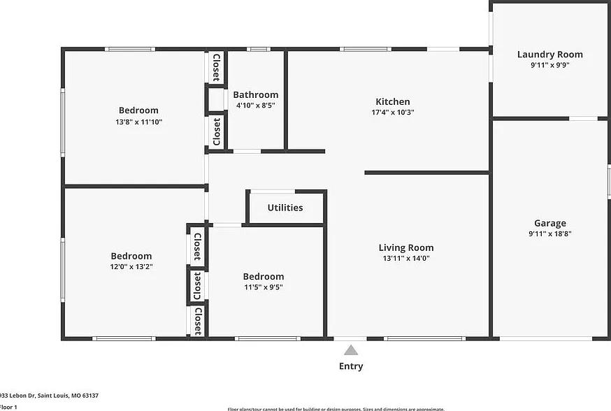 3 bed, 1.0 bath, 962 sqft, $1,345 — Photo 2