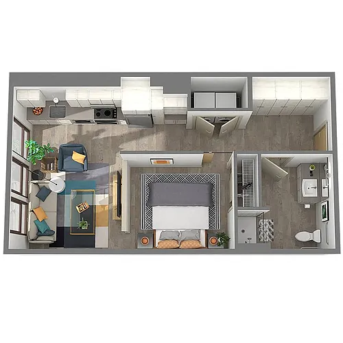 Floor plan 1x1O-21M MFTE