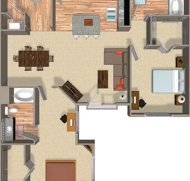 Cielo - B4 - 2 Beds - 2 Baths - 1250 Sq. ft.