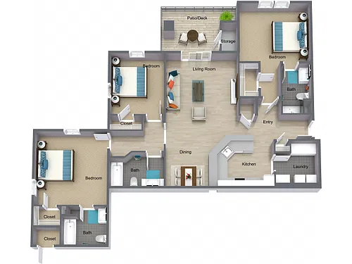 Floor plan 3X3 F